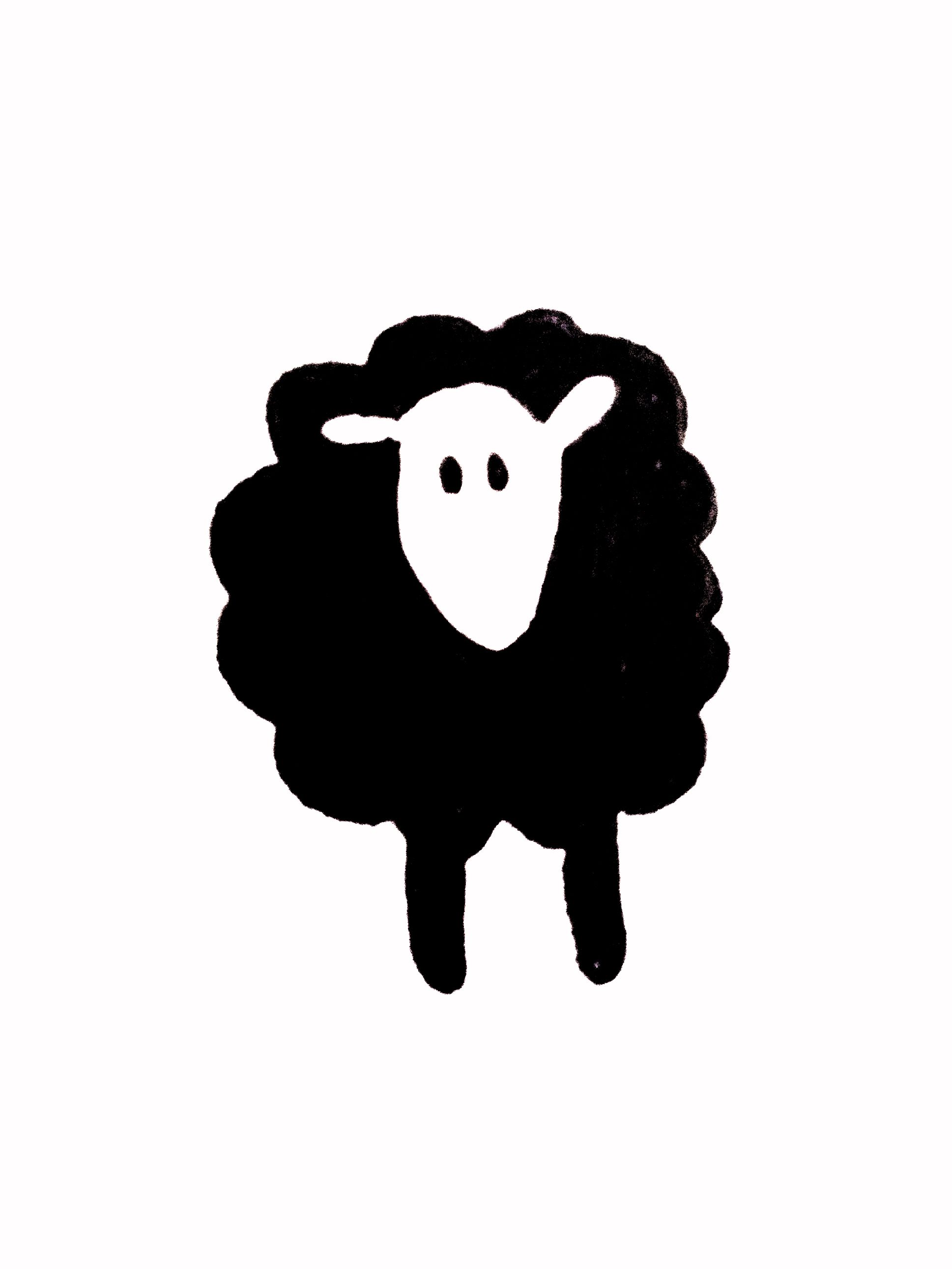 Black sheep tattoo.