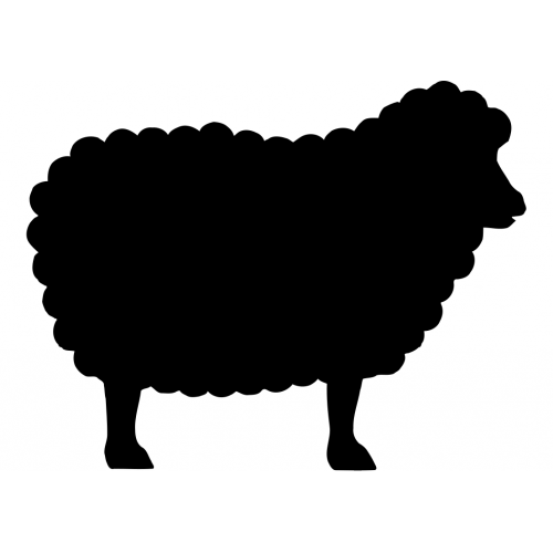 Sheep silhouette clip.