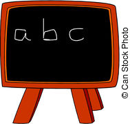 Blackboard abc illustrations.