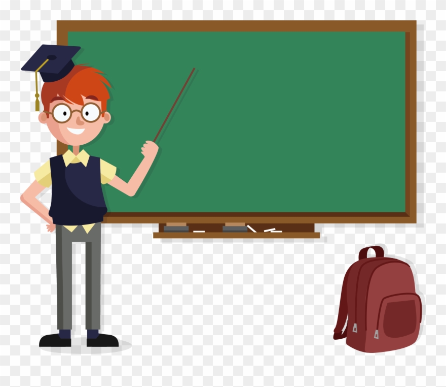 Transparent teacher blackboard.