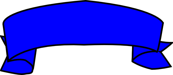 blank banner clipart blue ribbon