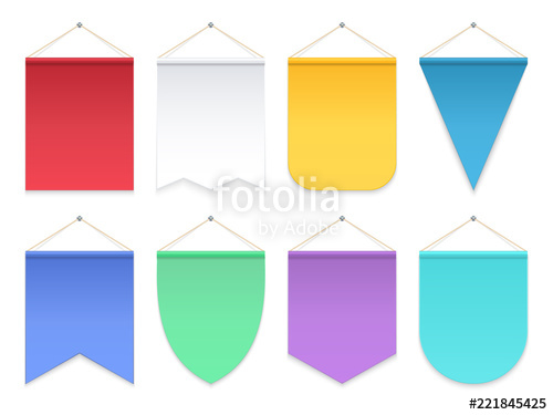 Color pennant triangle.