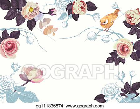 blank banner clipart floral
