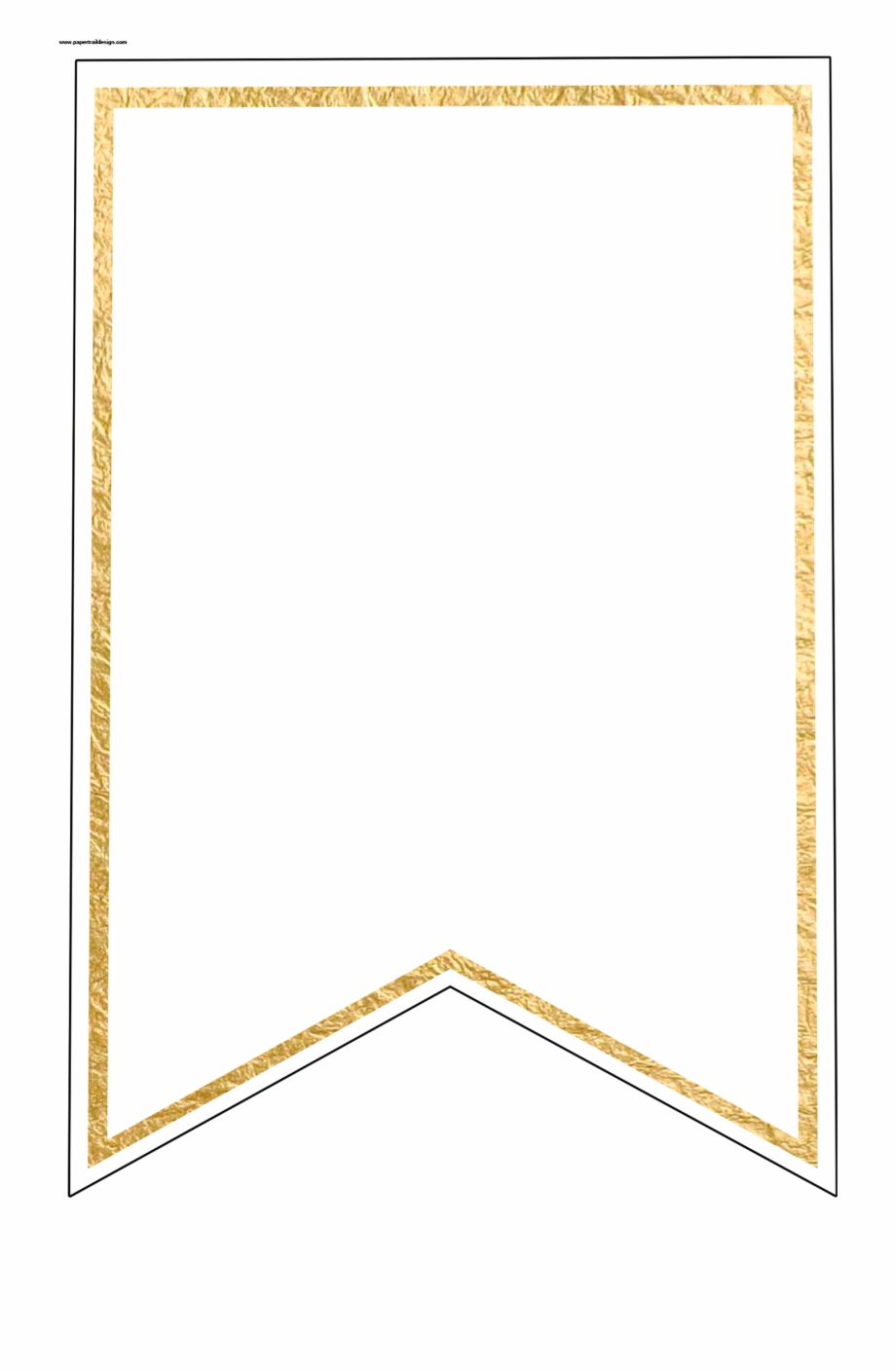 Gold pennant banner.