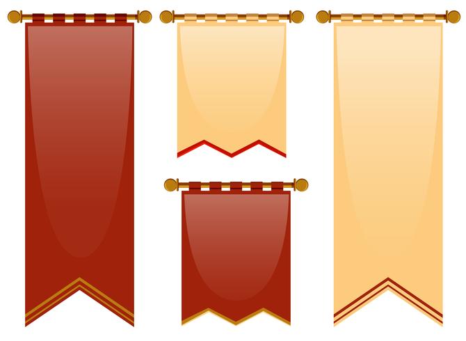 Medieval style banners.