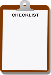 Checklist board clipart.
