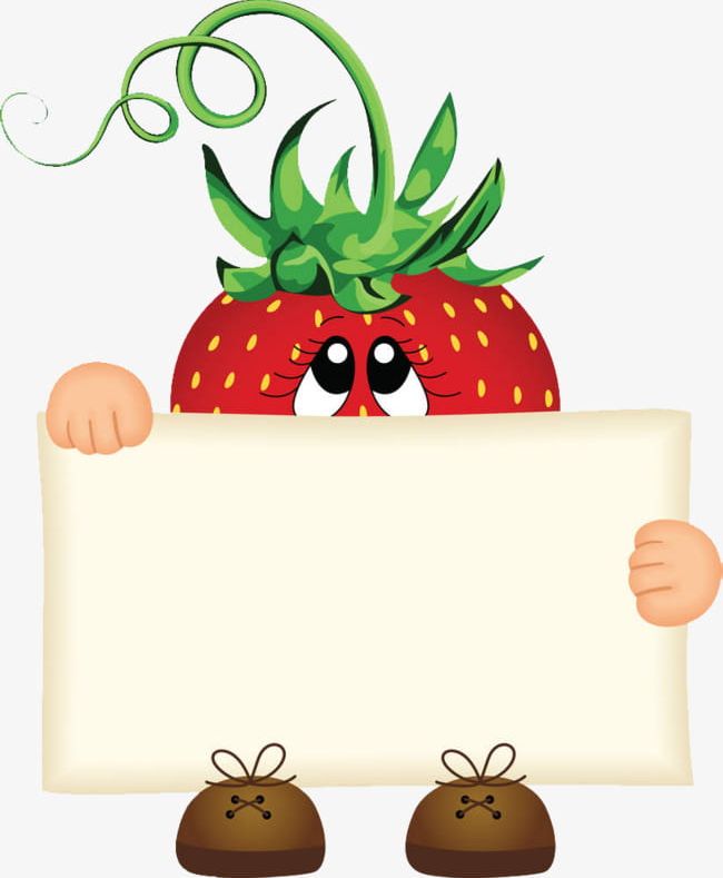 Cute Strawberry Tree Guide Board PNG, Clipart, Board Clipart