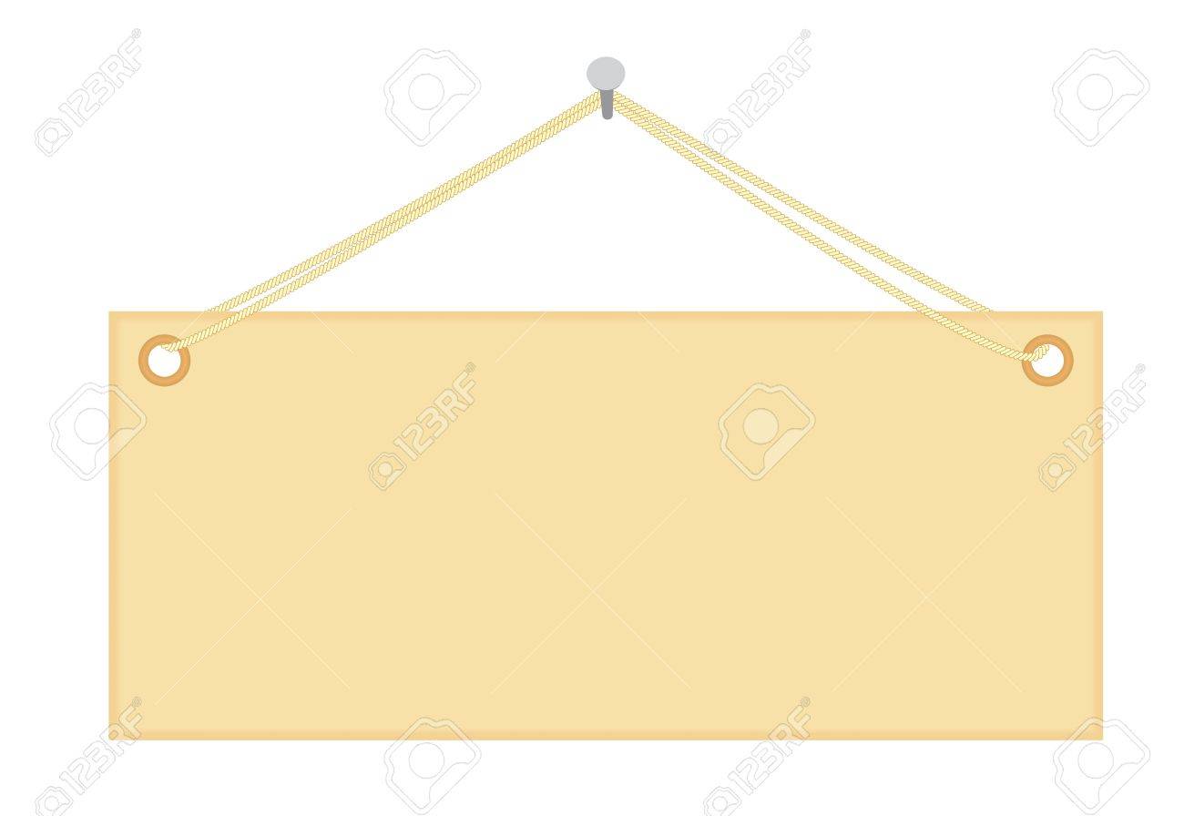 Hanging notice board clipart