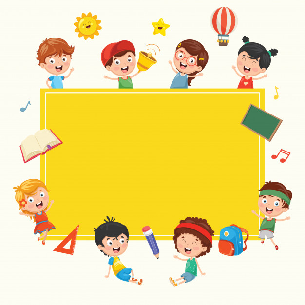 Funny kids holding blank board Vector
