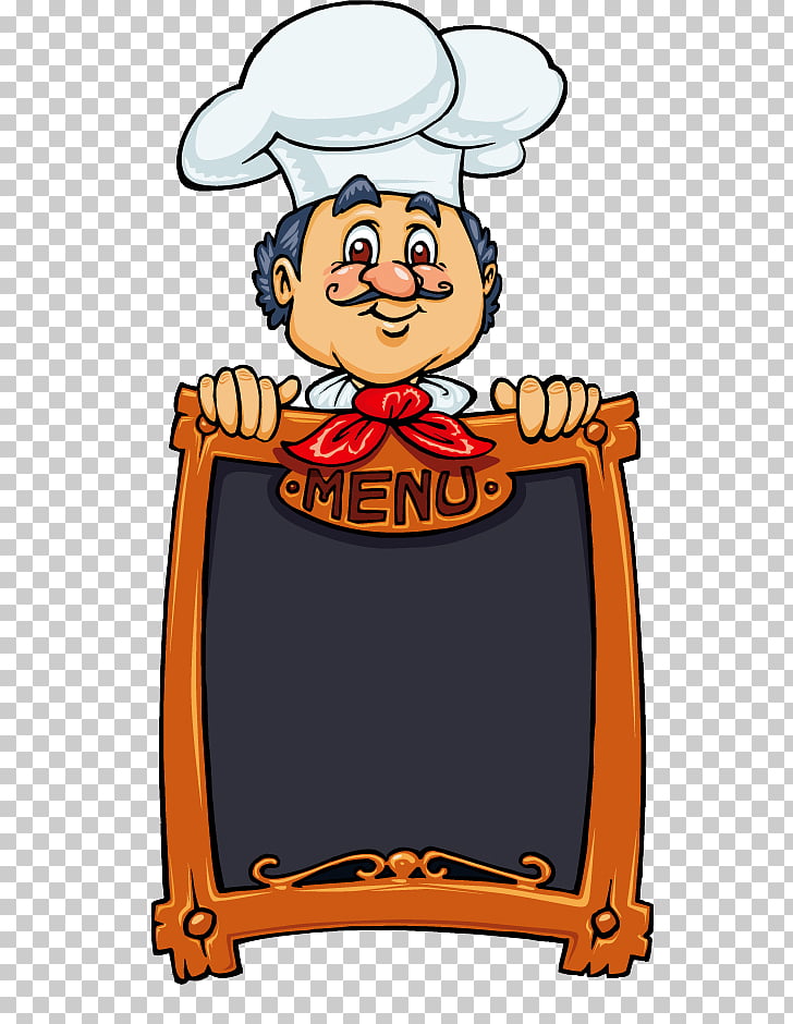 Chef Menu Cooking , Chef recipes, chef holding menu board