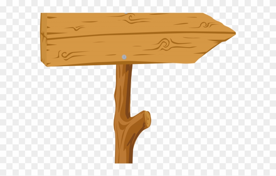 Wood clipart sign.