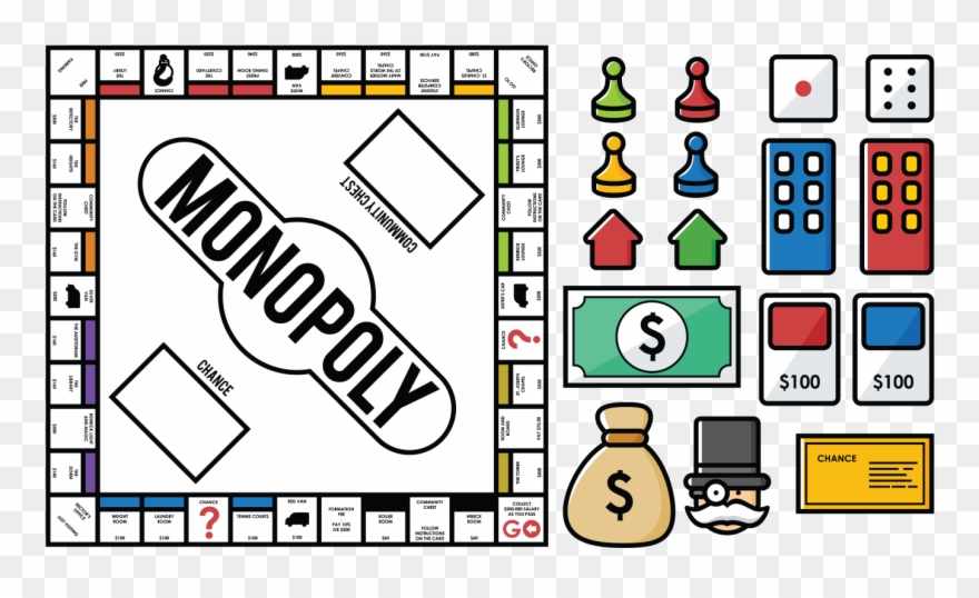 Monopoly board vector.