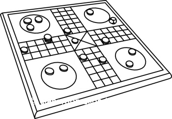 board game clipart outline