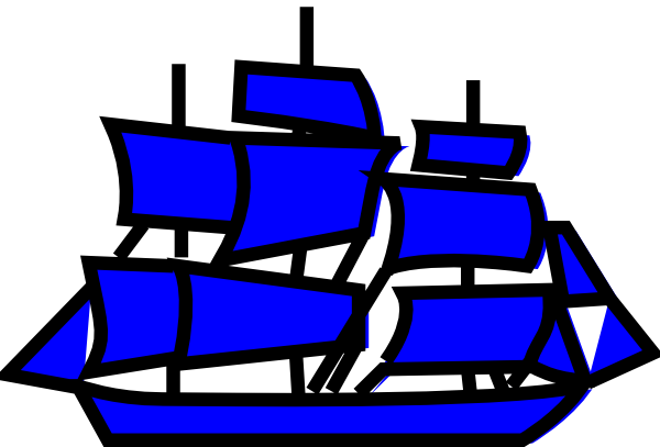Blue Boat Clip Art at Clker
