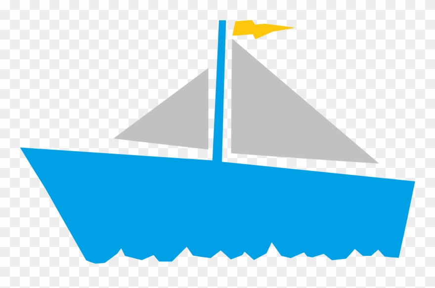 Sailing Boat Clipart Blue Sailboat