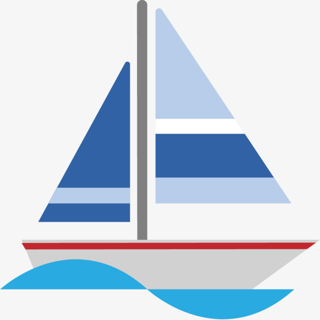 Blue boat clipart.