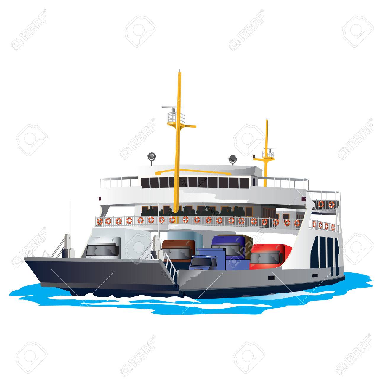 Ferry boat clipart