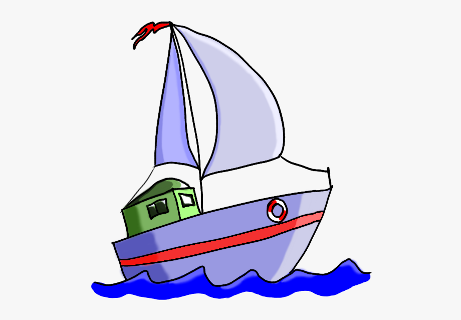 Cartoon boat clipart.
