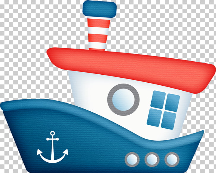 Tugboat , nautical theme, white, red, and blue boat