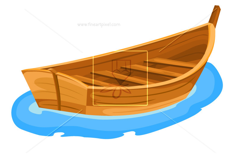 Wooden boat .