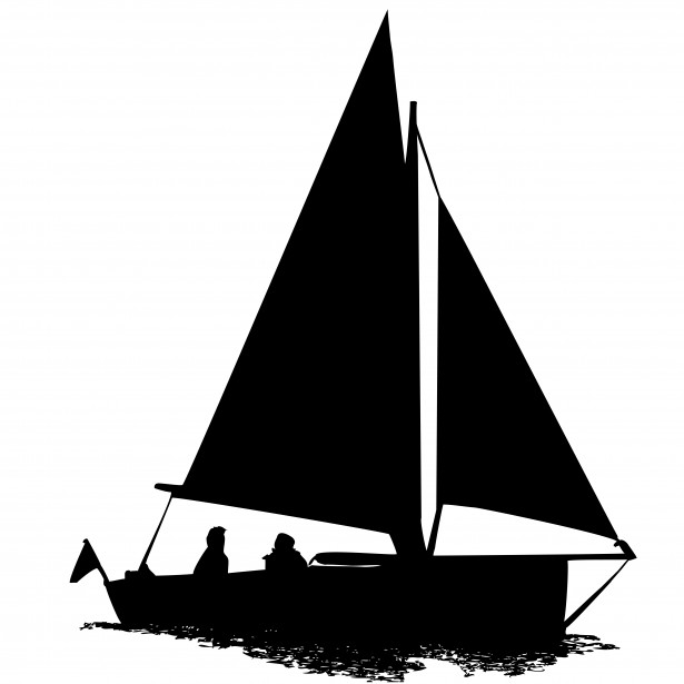 Sailing boat silhouette.