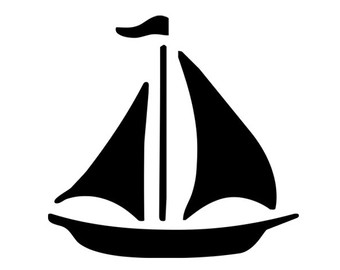 Sailboat silhouette clipart.