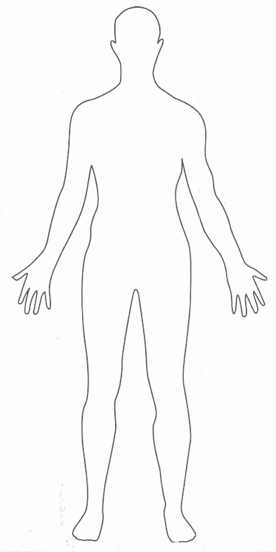 Free Person Outline Coloring Page, Download Free Clip Art