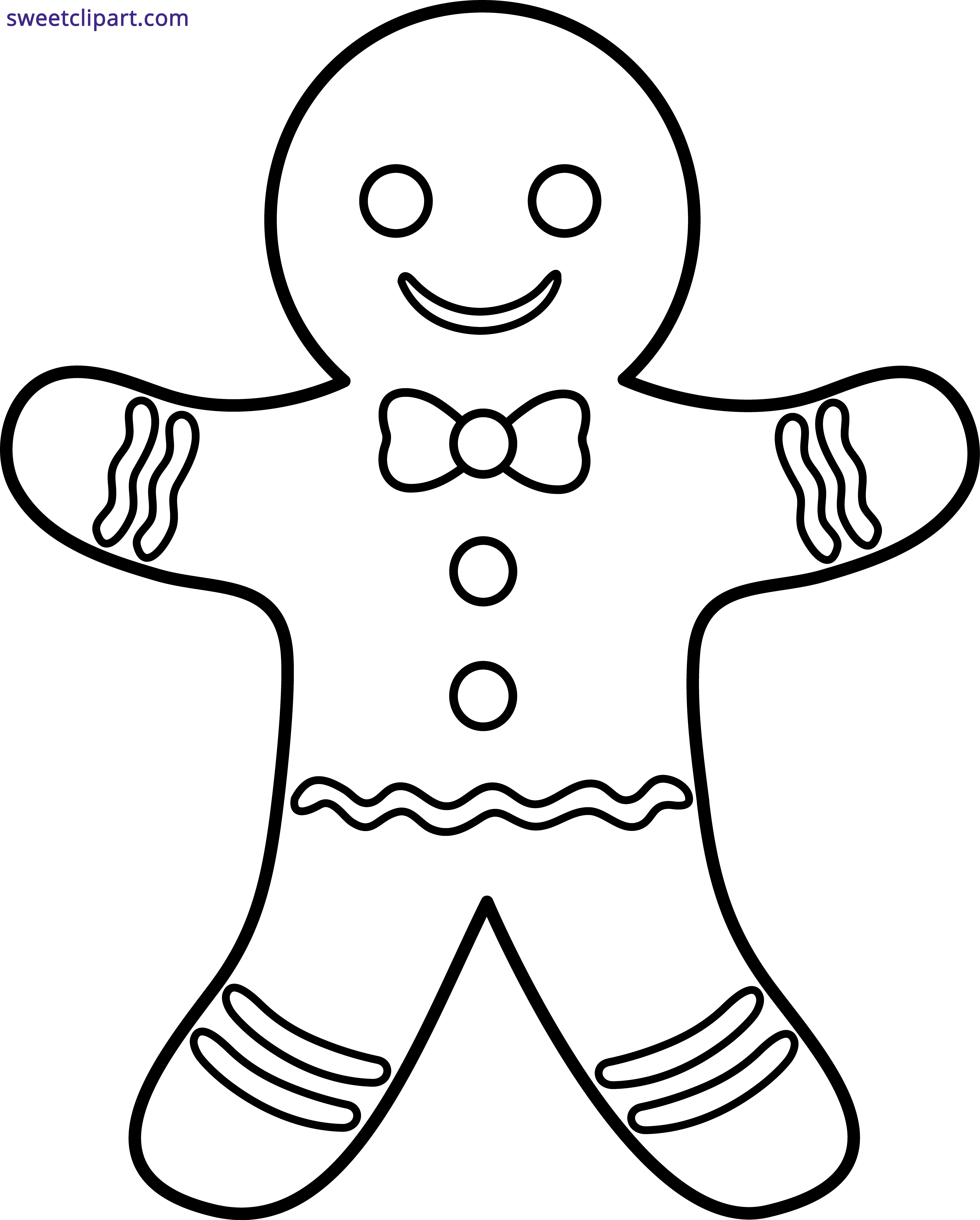 Gingerbread man outline.