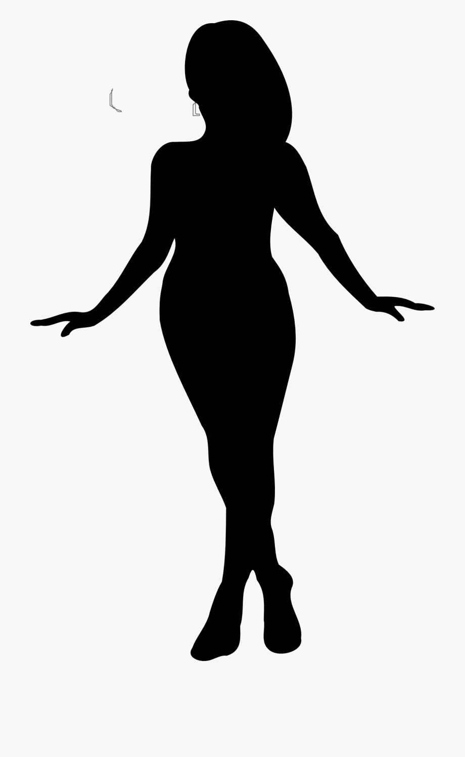 Sassy Woman Body Outline Clipart Silhouette