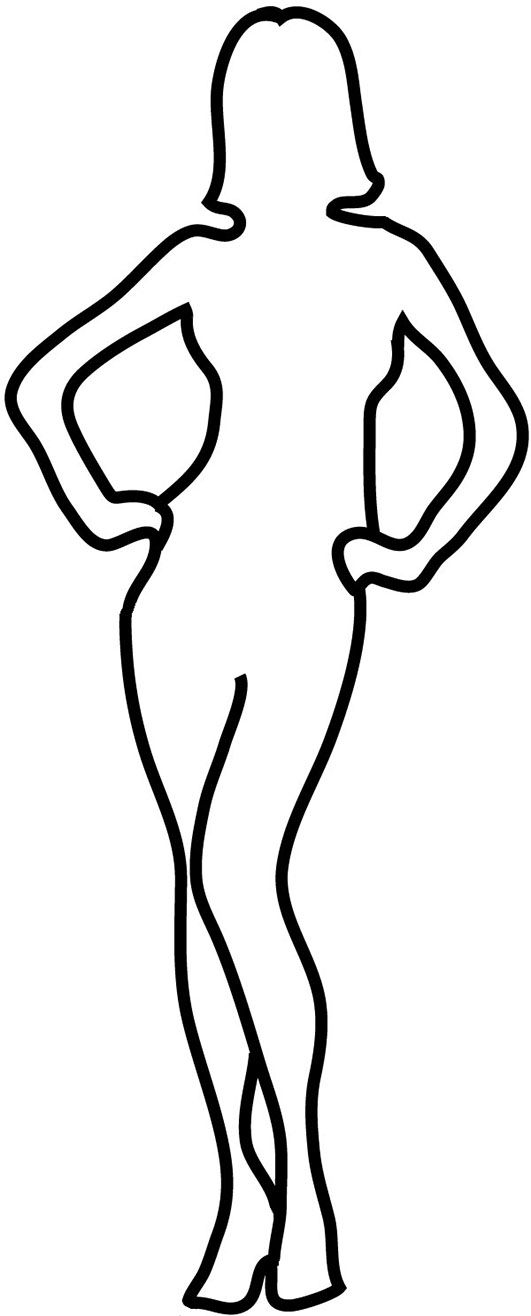 Silhouettes of human body clipart
