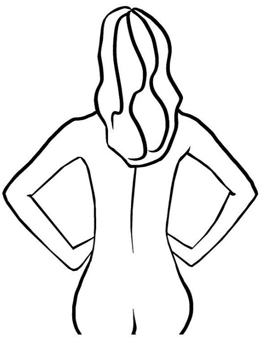 body outline clipart woman