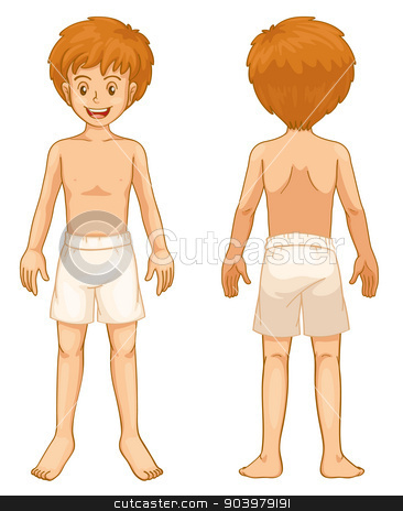 Boy body parts stock vector