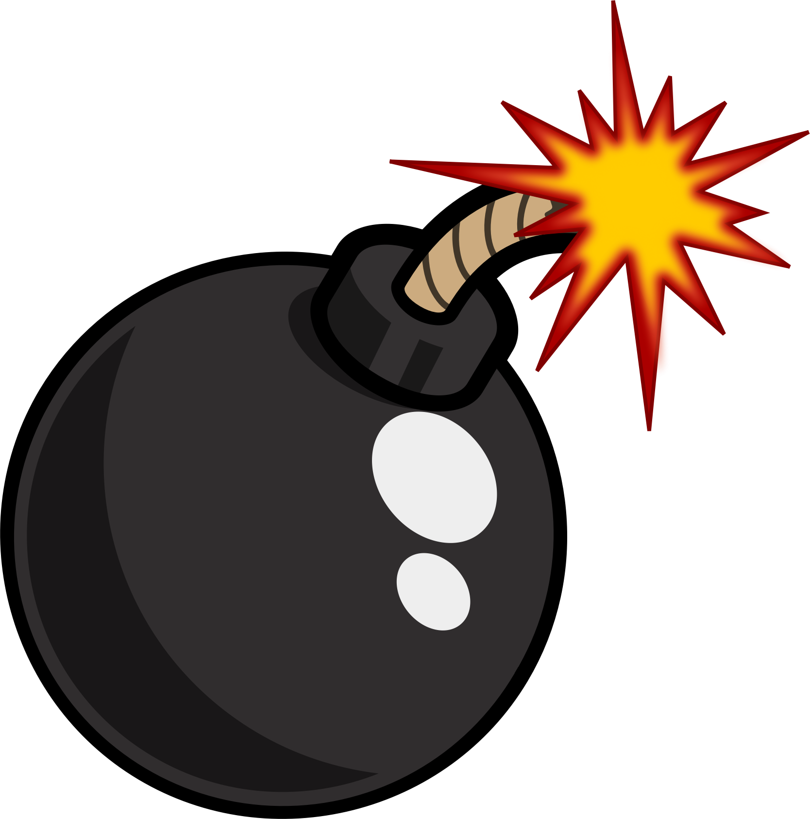 Black Bomb Vector Clipart image