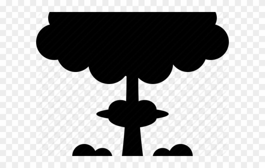 Nuclear bomb silhouette.
