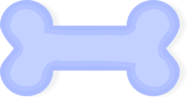 Blue dog bone clipart