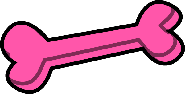 Dog Bone Light Pink clip art