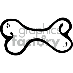 Cartoon clipart vector dog bone