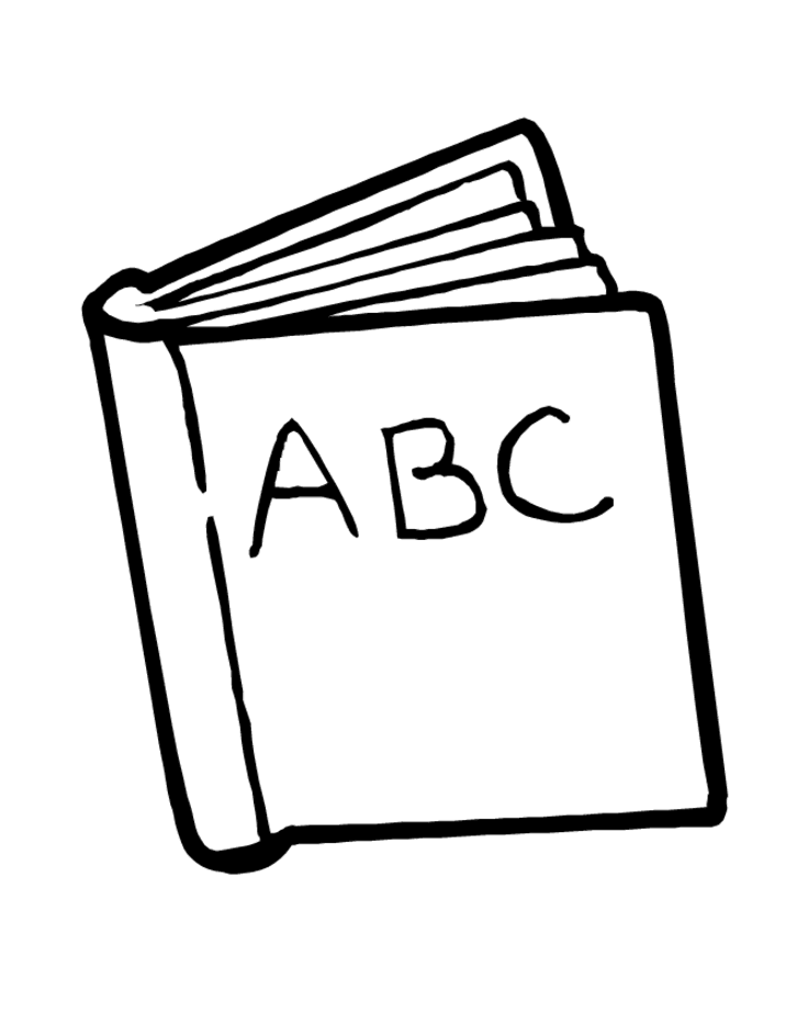book clipart black and white coloring