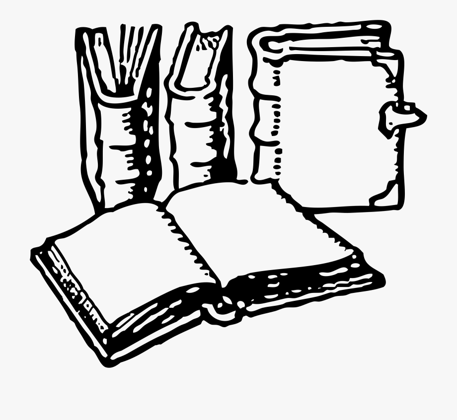 book clipart black and white old