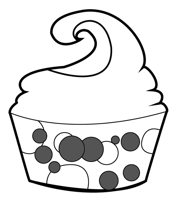 Cupcake black and white cupcake clipart black and white