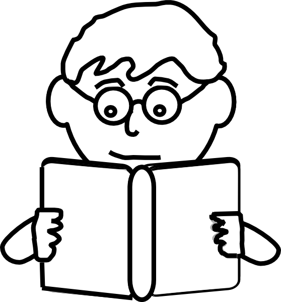 Book outline clipart.