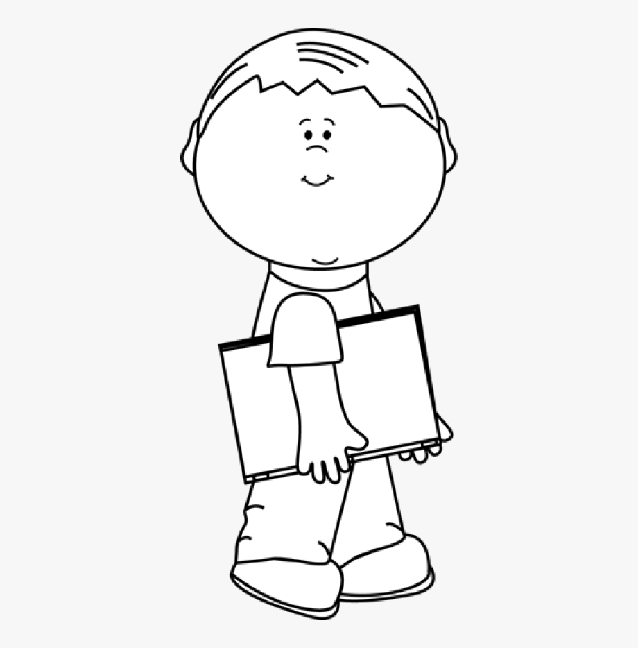 book clipart black and white standing