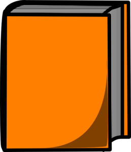 Orange book clipart.