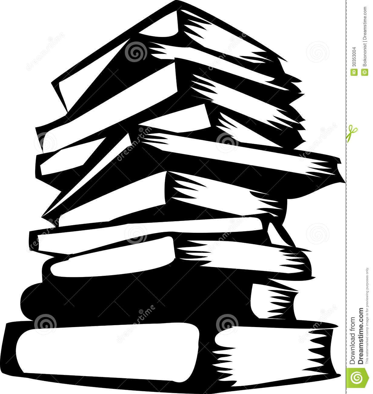 Stacked books Silhouette