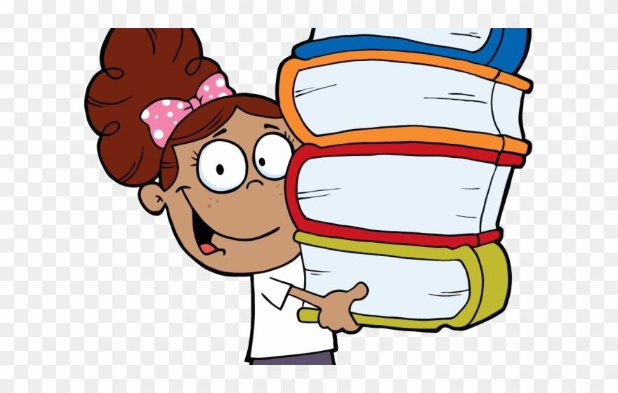 Student With Books Clipart