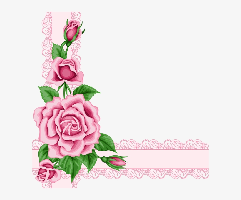Digital Rose Border Clip Art