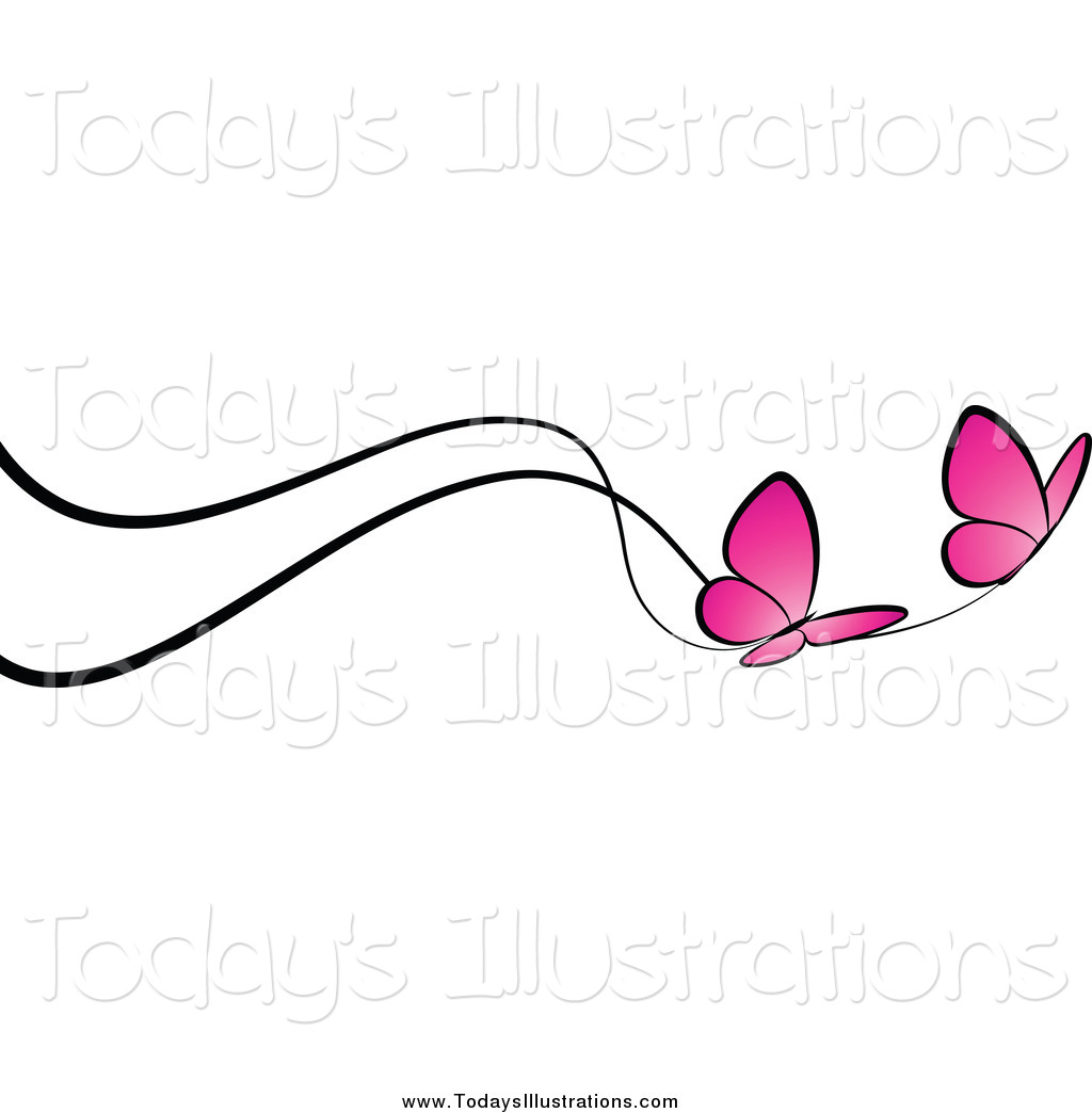 border lines clipart butterfly