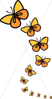 Line butterflies clipart.