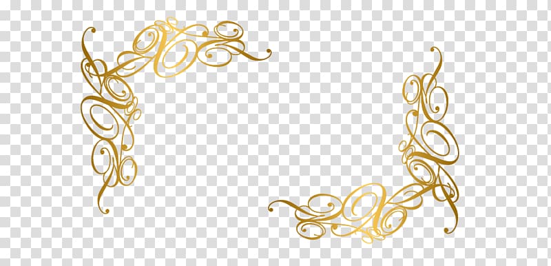 Gold frame , Gold Motif , Gold Line border transparent