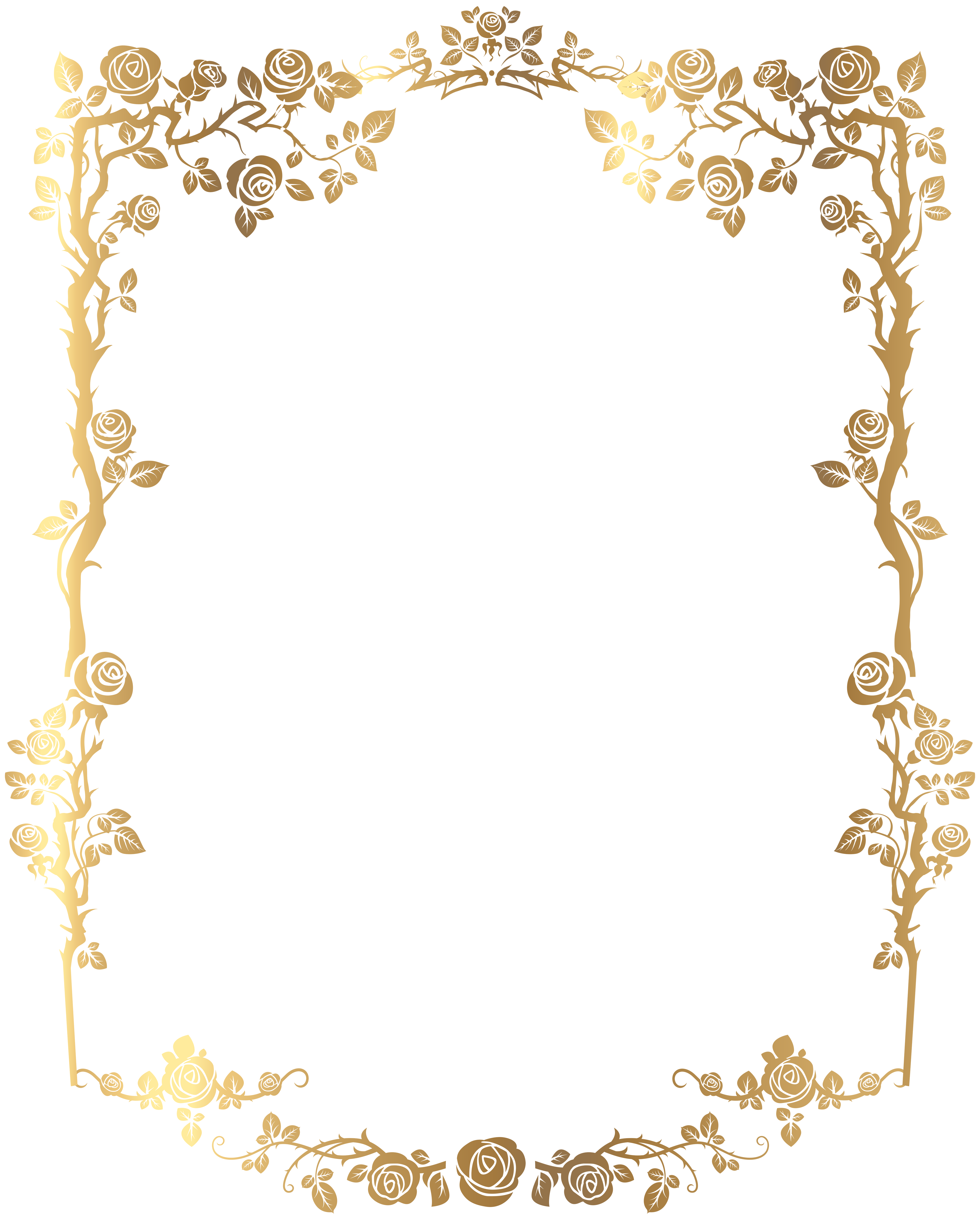 Download Picture Golden Frame French Rectangular Floral